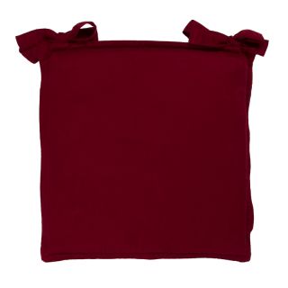 Galette de chaise Suède 40x40cm rouge