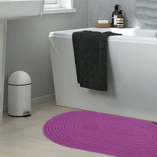 Tapis de bain violet 50x80cm réversible TAM TAM  ambiance