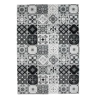 Tapis carreaux de ciment noir 60x90cm Toodoo