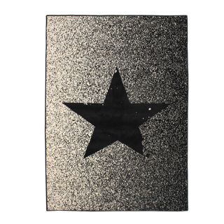 Tapis étoile noir blanc (133x190cm)