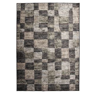 Tapis Tivoli 200x140cm carré gris taupe