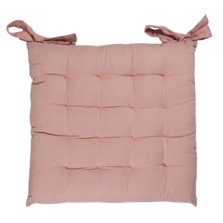Galette de chaise Toile de Toscane rose