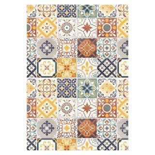 Tapis carreaux de ciment jaune 45x75cm Toodoo