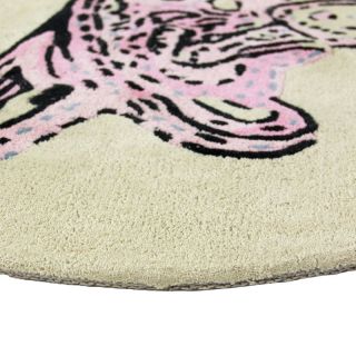 Tapis TOTOTTE GIRL (Diam. 70cm) Rose • Toufeffeté Epais et doux 100% coton