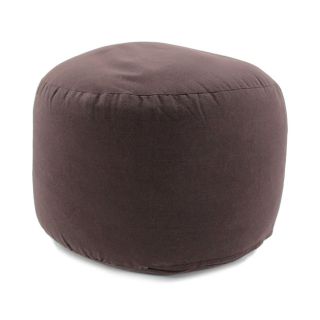 Pouf rond marron 100% coton 50x30cm Trivier