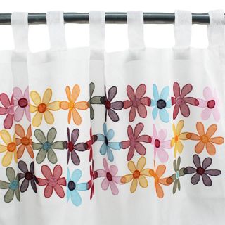 UNITED FLOWERS voilage à pattes (110x250cm) blanc
