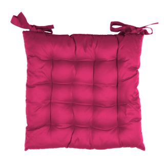 Galette de chaise William 38x38x6cm Framboise